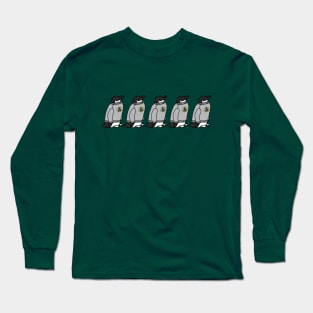Five Christmas Tree Sweater Penguins Long Sleeve T-Shirt